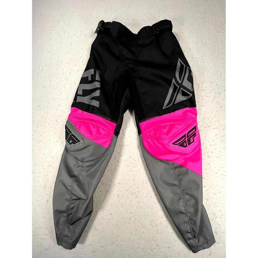 Fly Racing F16 Off-Road Motocross Pants Youth 20 Pink Black MX Dirt Bike Tapered